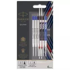 Parker Jotter London 볼펜 젤 펜 리필 디스커버리 팩: 볼펜용 Quinkflow 3개 퀸크 169220