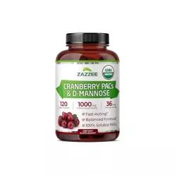 Zazzee USDA 자연친화 크랜베리 팩 및 디만노즈, 1회 제공량당 36mg 449626