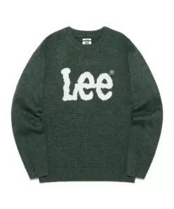 리 LEE 빅 트위치 로고 니트 그린