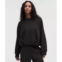 LULULEMON 스무드 스페이서 오버사이즈드 크루 BLK 7404150 LW3LV3S-0001