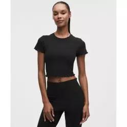 LULULEMON Align 레터스 헴 베이비 티 BLK 6638829 LW3KUPS-0001