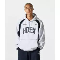 HDEX 에이치텍스 사이드 컬러 블럭 후디 (Melange White)386177