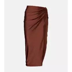 아드리아나 디그리 Solid Ruched 개더 미디 스커트 TP581989736