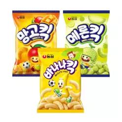 농심 망고킥 60g + 메론킥 60g + 바나나킥 75g