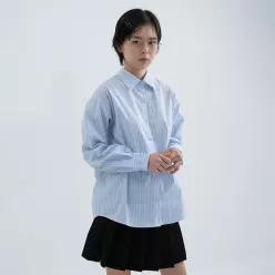 [정품] 코드그라피 (우먼) 스트라이프 셔츠-스카이 블루