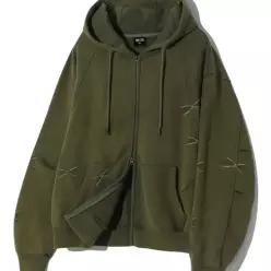트릴리온 TRILLION 피그먼트 2WAY 스웨트 후드 집업 (KHAKI) TRSHT10KH