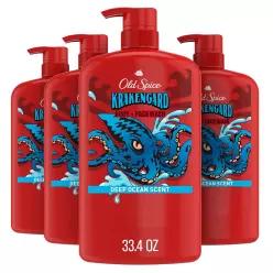Old Spice 남성용 바디 워시, 라스팅 크라.가드 향, 987.8ml (33 액량 온스) 4개 팩 446989