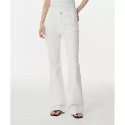 MUSINSA STANDARD WOMAN 우먼즈 부츠 컷 데님 팬츠 [화이트]
