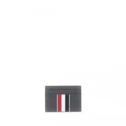 THOM BROWNE 회색 조약돌 가죽 이중 카드 지갑 7813574