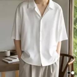 [하프클럽/]블랙 남자 남성 커플 화이트 티셔츠 데일리 티 상의 기본 빅사이
