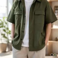 [하프클럽/]블랙 남성 커플 데일리 남자 티셔츠 카키 티 상의 기본 빅사이즈
