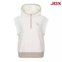 JDX 여성 부클 반집업 후드 베스트X2SVV8373IV 471716