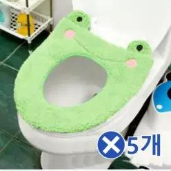 개구리 변기커버 5개 욕실 인테리어 따뜻한 쿠션 시트 양변기