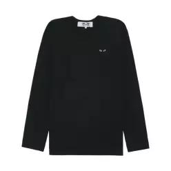 플레이 꼼데가르송 블랙 하트 롱슬리브 티셔츠 블랙