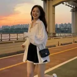 [오르토]여성 여름 린넨 와이드 살안타 긴팔 남방 카라 셔츠 여름블라우스