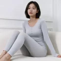 [라일리여성언더웨어] Rly 파자마 세트 홈웨어 골지 레이스 실내복 잠옷