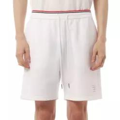 THOM BROWNE 26 RWB 티핑 코튼 피케 루프백 4-바 쇼츠 MJQ236A J0249 100 4216531