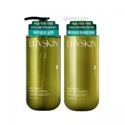 매장정품 LUVSKIN 루브스킨 맥주효모 샴푸 1000ml + 트리트먼트 (퓨어코튼향)