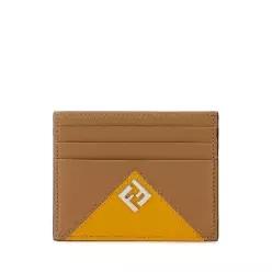 [X45]펜디 7M0164B09X F1X5F 남성 반지갑 장지갑 카드지갑 머니클립 Beige leather card