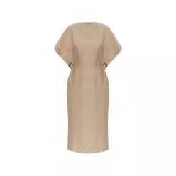 쟈크뮈스 back slit linen midi dress 12317317595400 TP725787323