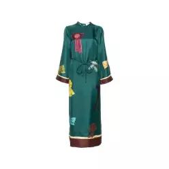 ALEMAIS Rosette silk midi dress 12331817632008 TP725787257