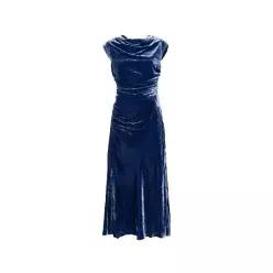 심카이 Burke draped velvet midi dress 12331834245384 TP725787114