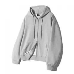 TRILLION 에센셜 2WAY 스웨트 후드 집업 (MELANGE GRAY)TRSHT09ML