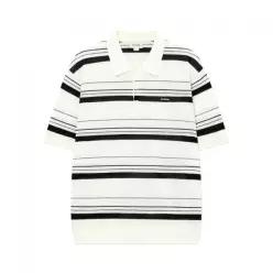 커버낫 COVERNAT 멀티 스트라이프 하프 니트 Ivory CO2502KT03IV 176630