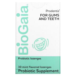 [iHerb 공식] BioGaia, 잇몸과 치아를 위한 Prodentis, 민트, 프로바이오틱 사탕 정제 30정