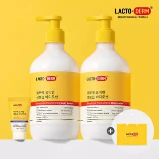 락토덤 온가족 생보습 로션 500ml 2개+워시 28ml 미니어처+쇼핑백