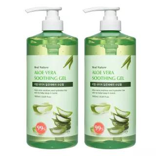 알로에 베라 수딩젤 1000ml 2개 끈적임없는 알로에베라 99% 리얼 네이처 대용량