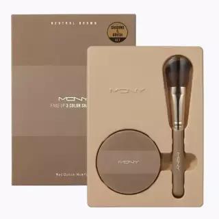 (기획SET) MQNY 페이크업 3색 쉐딩 9g 3종 + 브러쉬 세트 /헤어라인쉐도우 코쉐딩 컨투어 MAKEUP