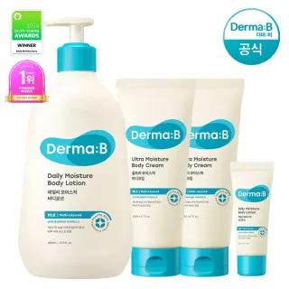 [공식] 더마비 데일리 모이스처 바디로션 400ml+바디크림(200ml x2개)+튜브견본(랜덤)