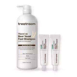 트리트룸 더모어 맥주효모 탈모샴푸 1030ml 1개+카페인앰플 2개 30ml
