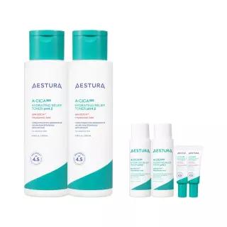 [본사직영] 에스트라 에이시카 365 수분토너pH4.5 200ml 2개 + 토너25ml 2개 + 세럼 7ml 2개