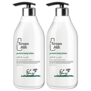 크림밀크 단백질 산양유 바디로션 화이트머스크향, 1100ml, 2개