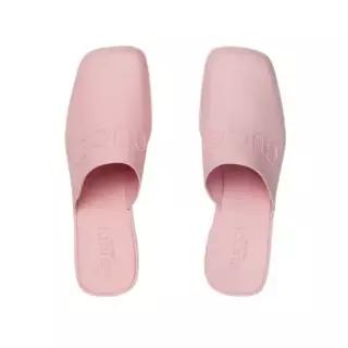 우먼스 PLASTIQUE 로고 러버 뮬 샌들 힐 3색상 725899