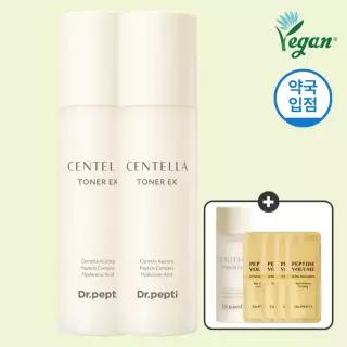 [누적 판매량 300만개] 진정&장벽&속보습 닥터펩티 센텔라 토너 이엑스 180ml 2개 + 30ml + 샤쉐4매