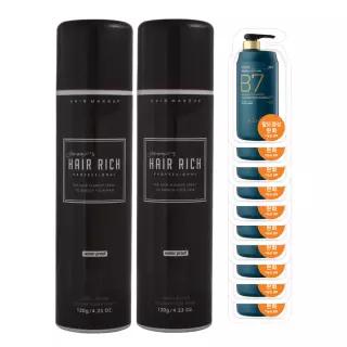 박명수 헤어리치 흑채 스프레이 120g 2개+샴푸 10매 순간 증모제 탈모 커버