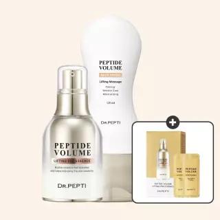 (기초케어세트) 닥터펩티 볼륨 넥 크림 120ml + 리프팅 프로 에센스 30ml + 샤쉐 20매입