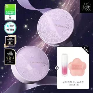 [라벤더 에디션] 에센셜 스킨 누더 쿠션 (본품+리필)(+ 글로이틴트 미니 #슈로지 + 꽃퍼프 1P)