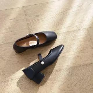 4cm 진주장식 우아미 발편한구두 미들힐 여자구두 델리민 메리제인 펌프스