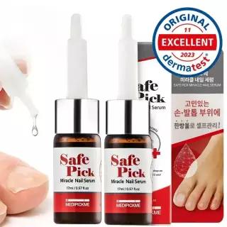 [2개] 약국판매동일! 손발톱영양제 메디픽미 세이프픽 미라클 네일 버블 오일 세럼 17ml 전문 손상 강화제 케라틴