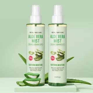 리얼 네이처 알로에 미스트 200ml 2개 알로에베라 99% 대용량 수분 진정 보습 끈적임 제로