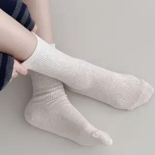 국산 여성 순면 클래식 골지 양말 3켤레