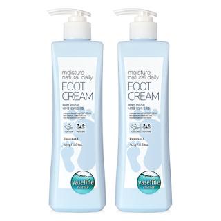 바세린 모이스처 풋크림 500ml 2개 / 갈라지는 발뒤꿈치 굳은살 정리 고보습 케어
