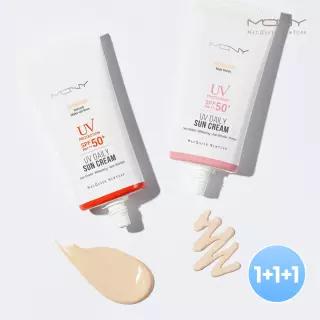 [3개] MQNY UV 데일리 선크림 50ml 2종 (옵션 택1) /SPF50+PA+++ 파데프리 톤업선크림