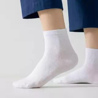 [브라운페이퍼] 남녀 공용 데일리 심플 무지 중목 양말 10켤레