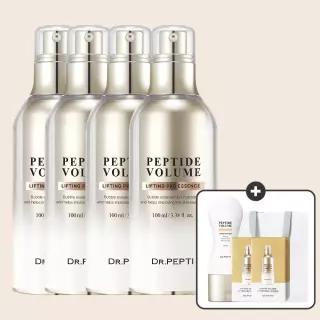 단 1회 사용으로 리프팅효과! 닥터펩티 펩타이드 볼륨 버블 리프팅 프로 에센스 100ml 4개 세트 + 넥크림 120ml + 샤쉐 40매 + 쇼핑백
