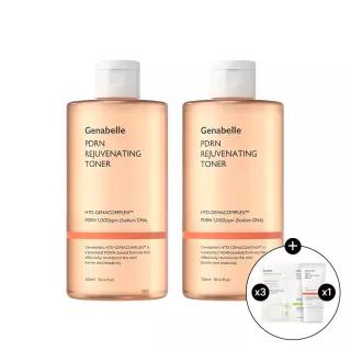 PDRN 리쥬비네이팅 토너 300ml 2개 + 스쿠알란53딥 모이스처 세럼1mlX3매 + PDRN크림20mlX1개